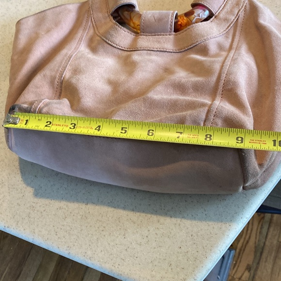Suede Anthropologie pale pink purse - Picture 11 of 12